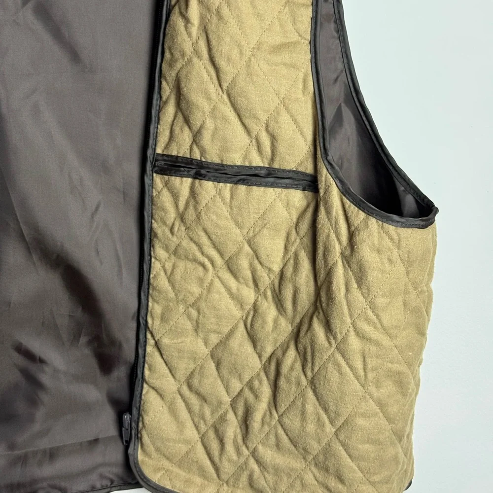 Columbia Sportswear Quilted Reversible Vest Brown/Tan Men’s Size Large